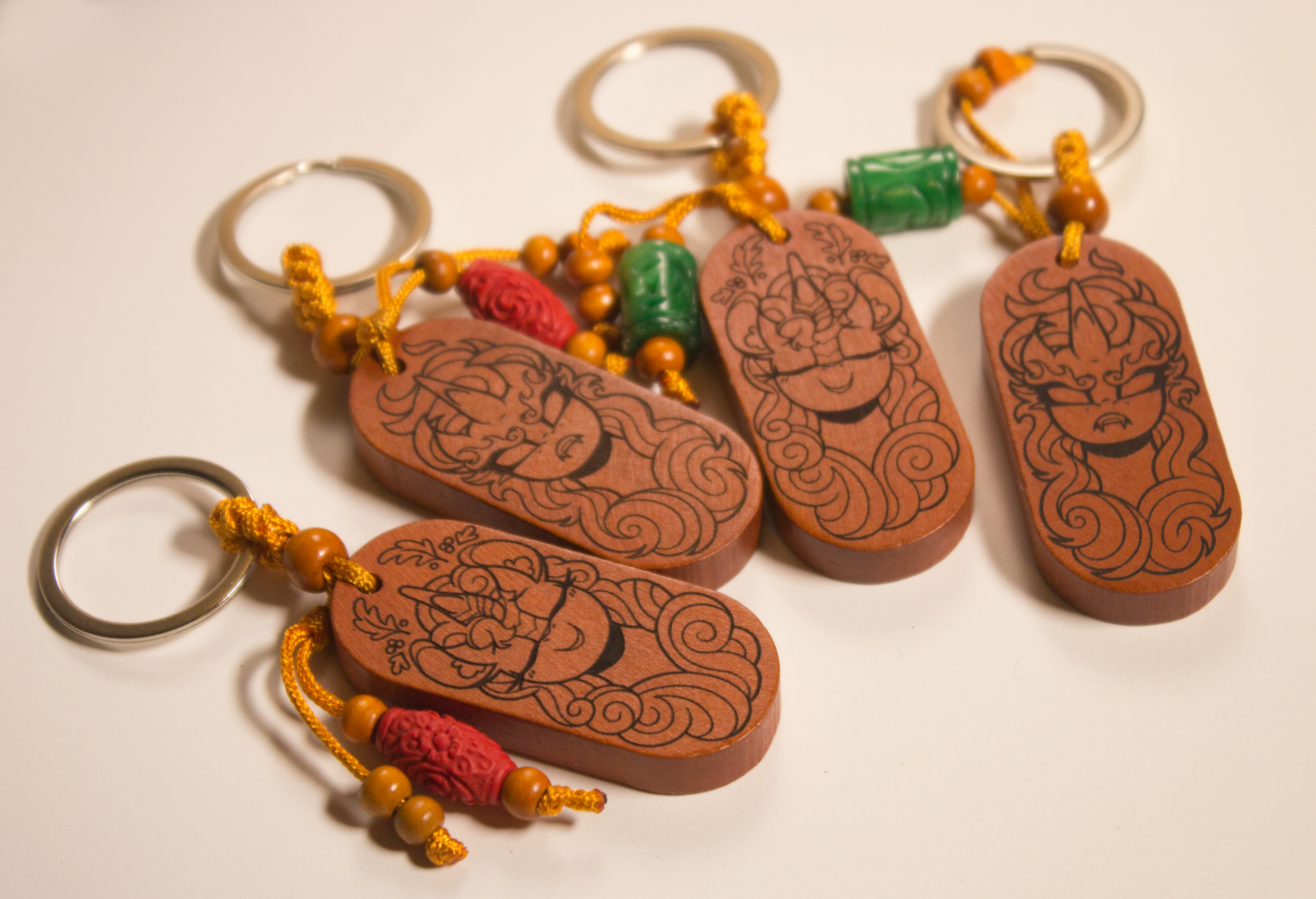 Kirin Deluxe Wooden Keychain