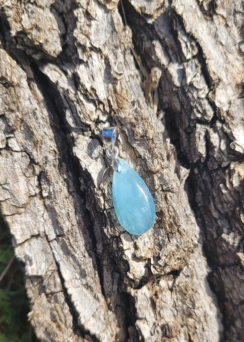Miniature : Pendentif aigue marine goutte