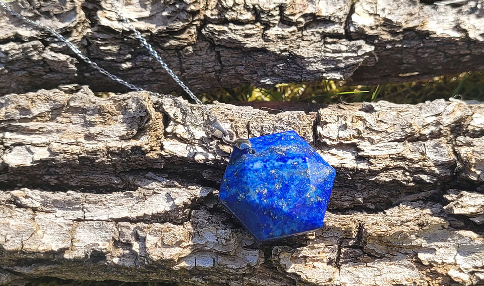 Miniature : Pendentif Lapis lazuli hexagonal