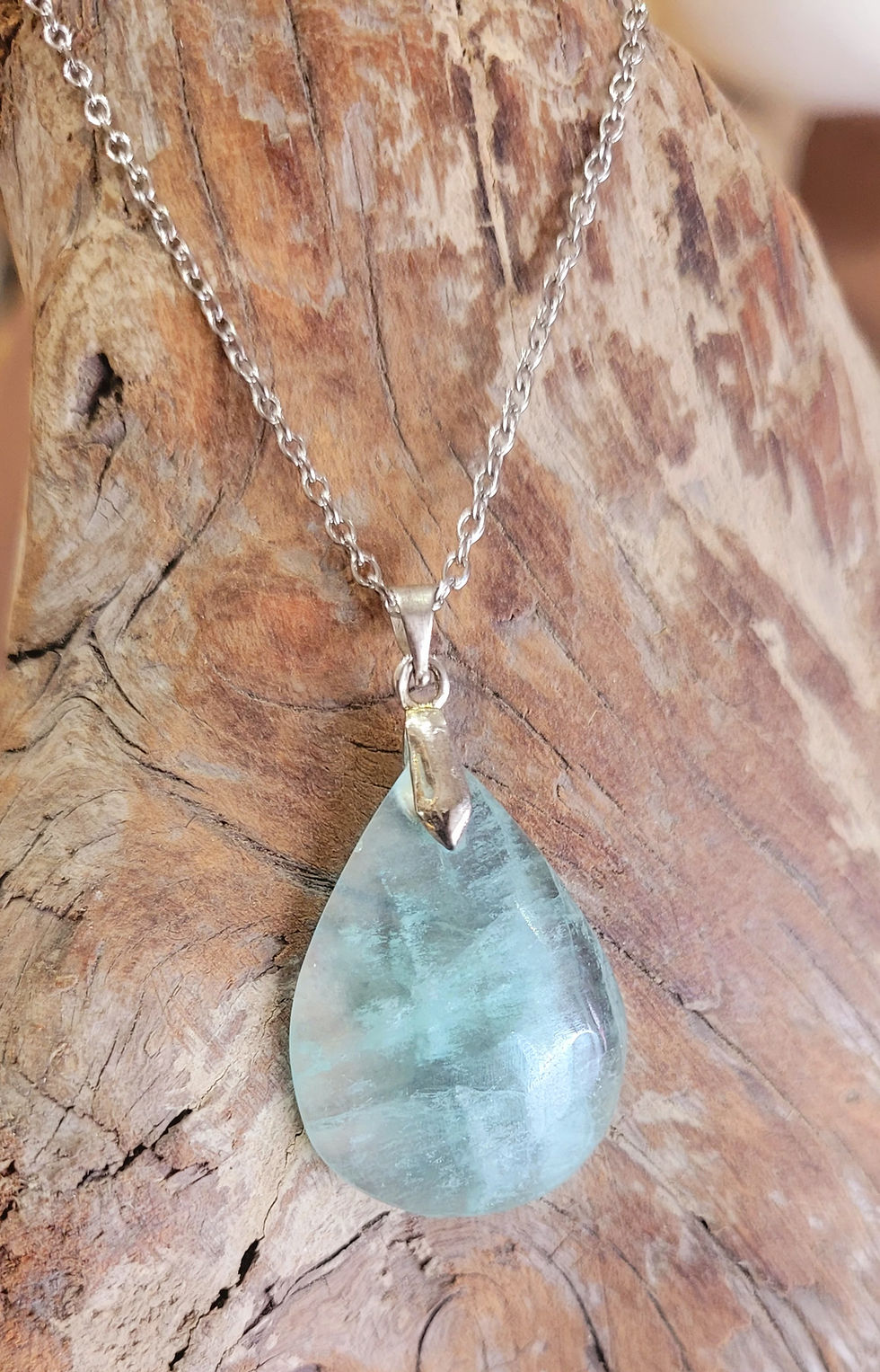 Miniature : Pendentif Fluorine verte