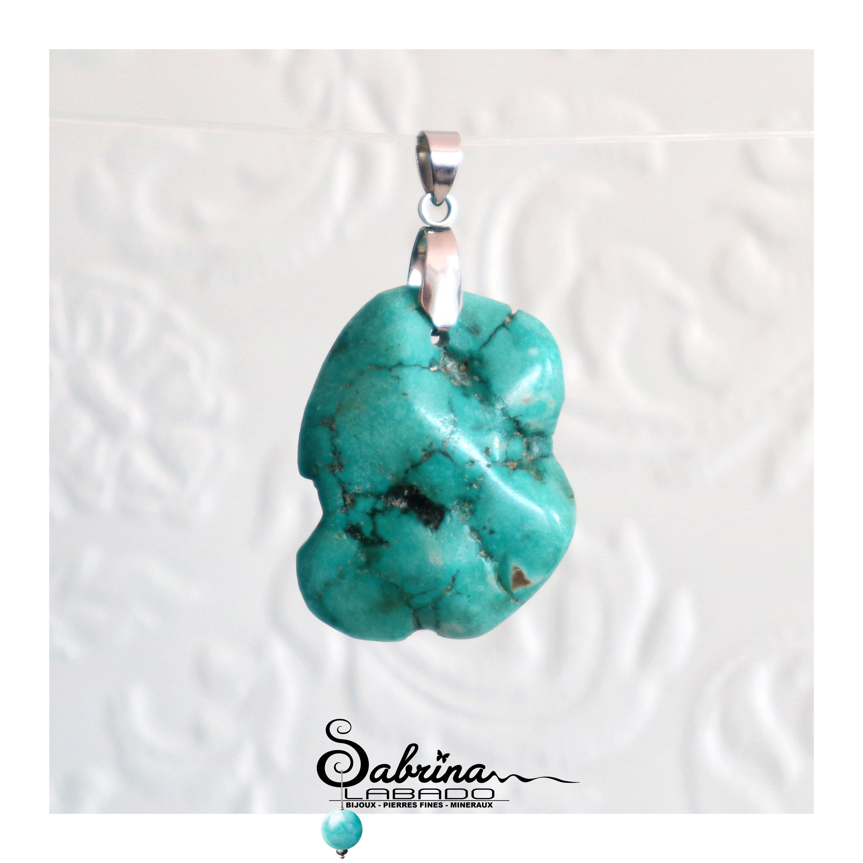 Pendentif Turquoise Tibétaine