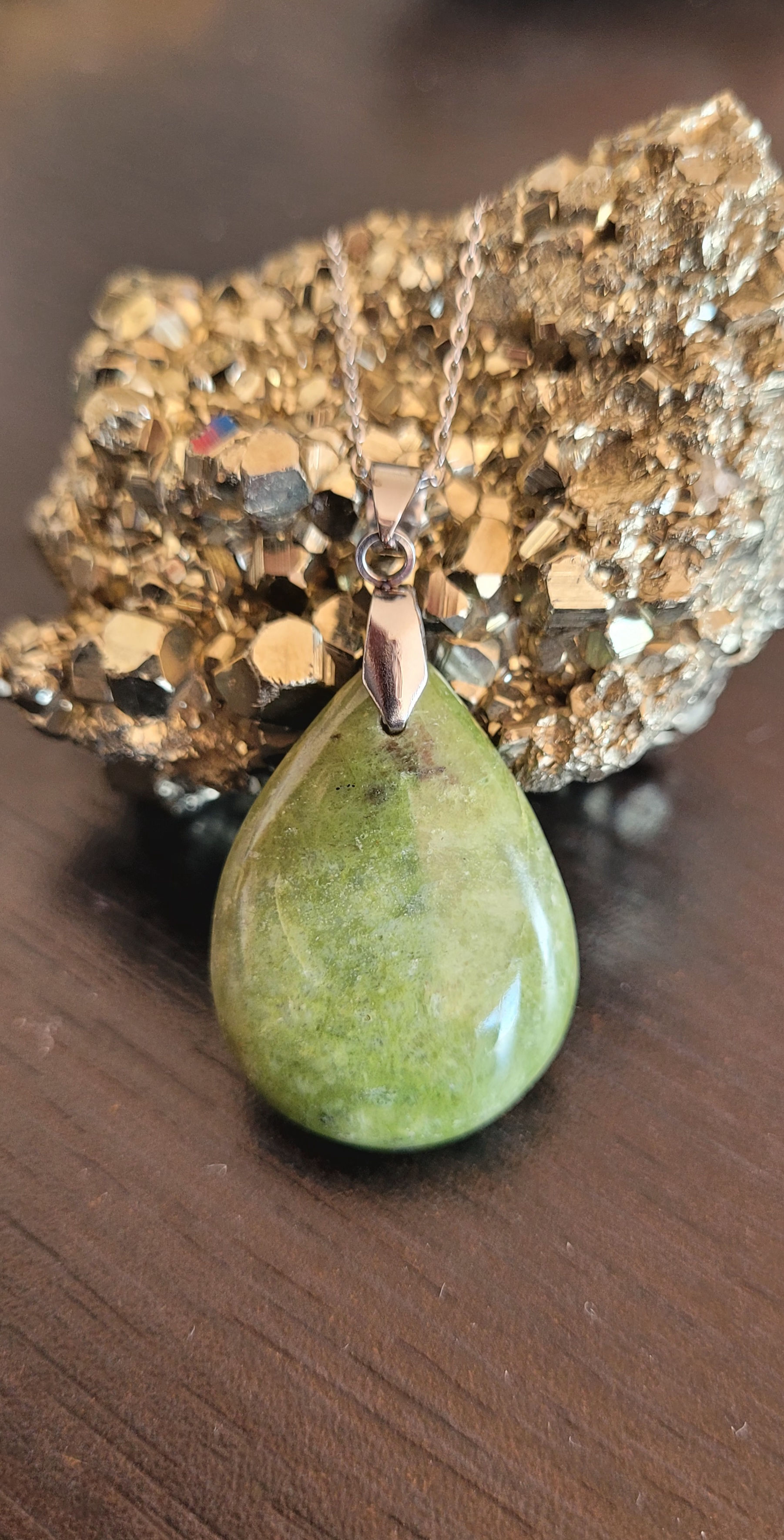 Pendentif chrysoprase