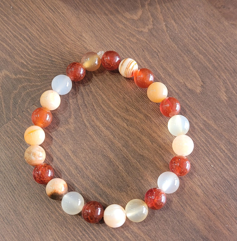 Miniature : Bracelet cornaline naturelle mix