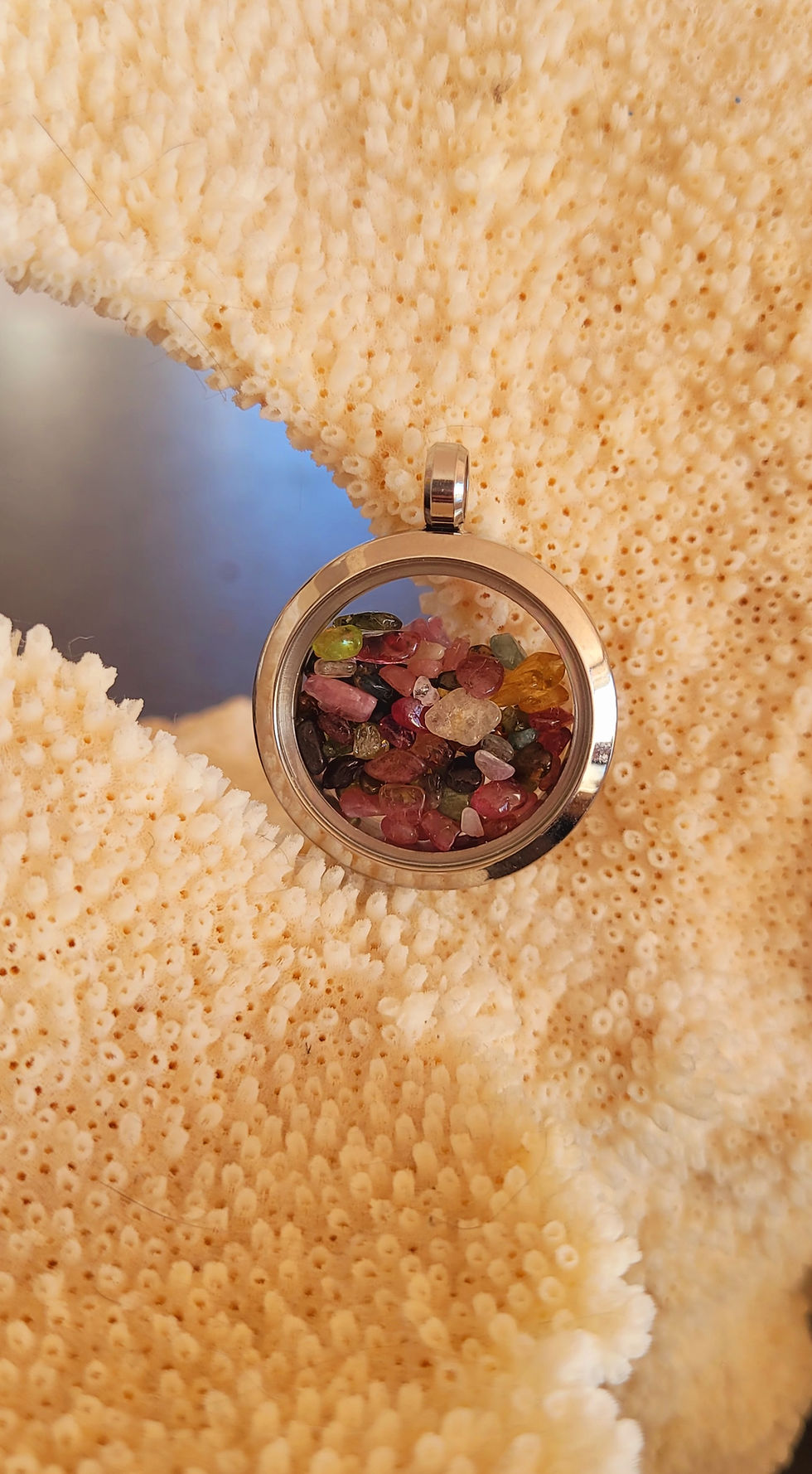 Miniature : Pendentif tourmaline multicolore