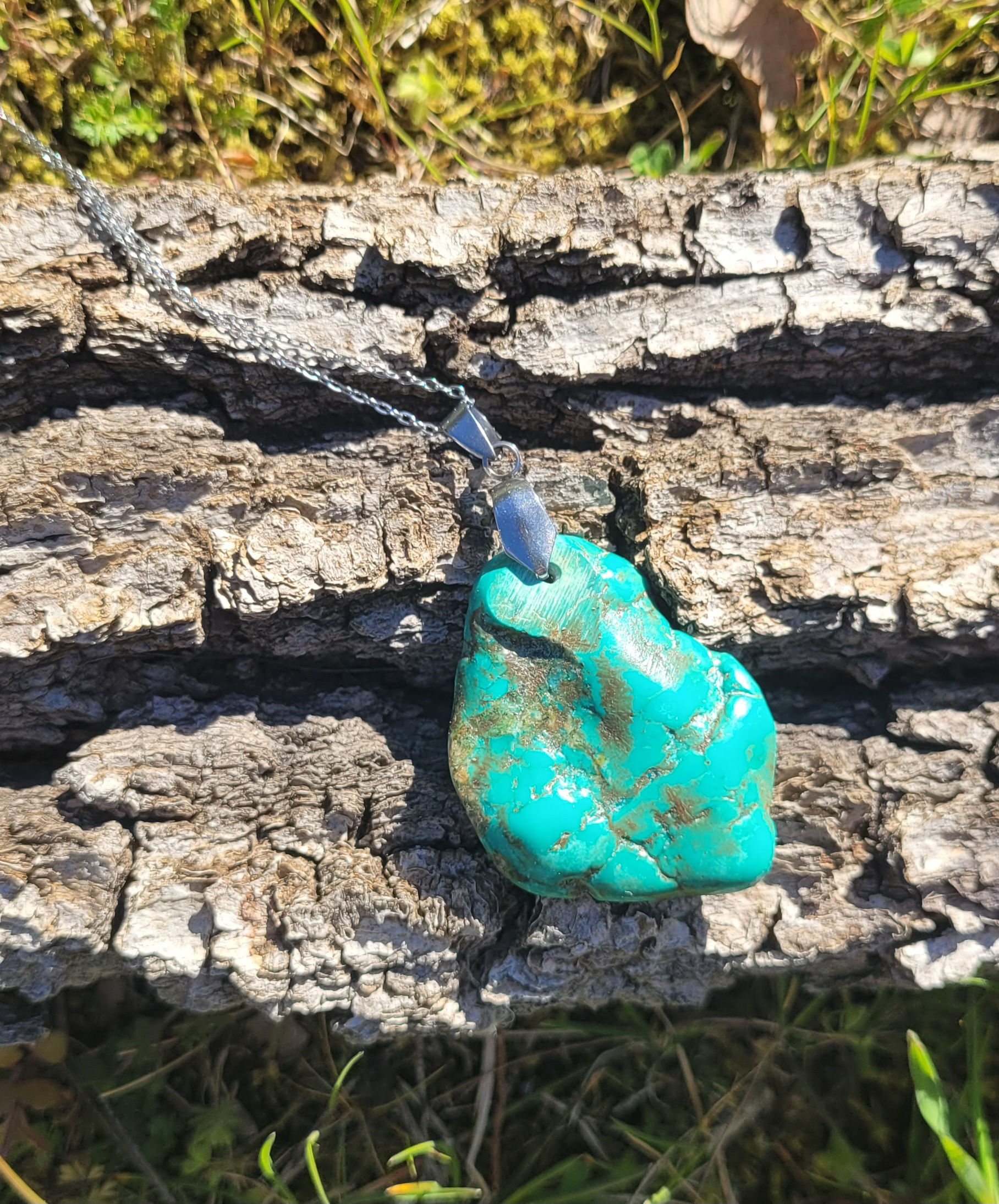 Pendentif en Turquoise Tibétaine