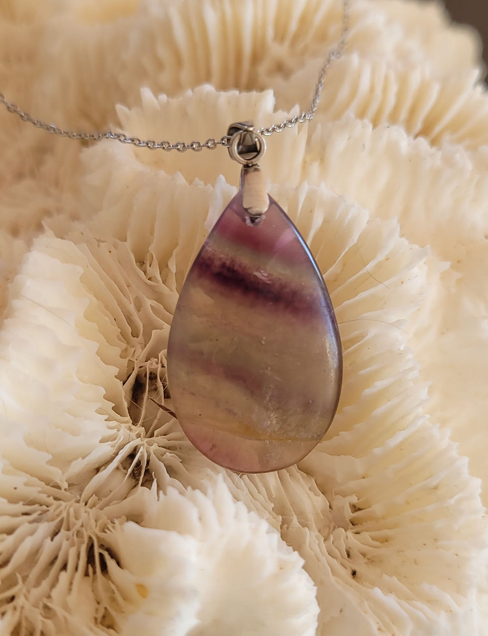 Miniature : Pendentif Fluorine arc en ciel