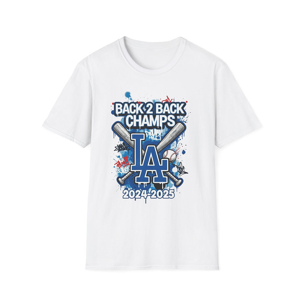 Adult Dodgers "Back 2 Back Champs 2024-2025" LA Graphic Tee