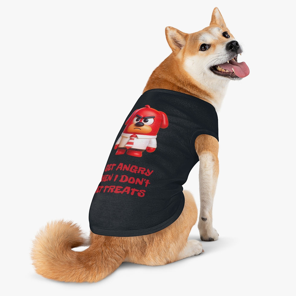 Thumbnail: Inside Out Pups Pet Tank Top: I Get Angry When I Don't Get Treats