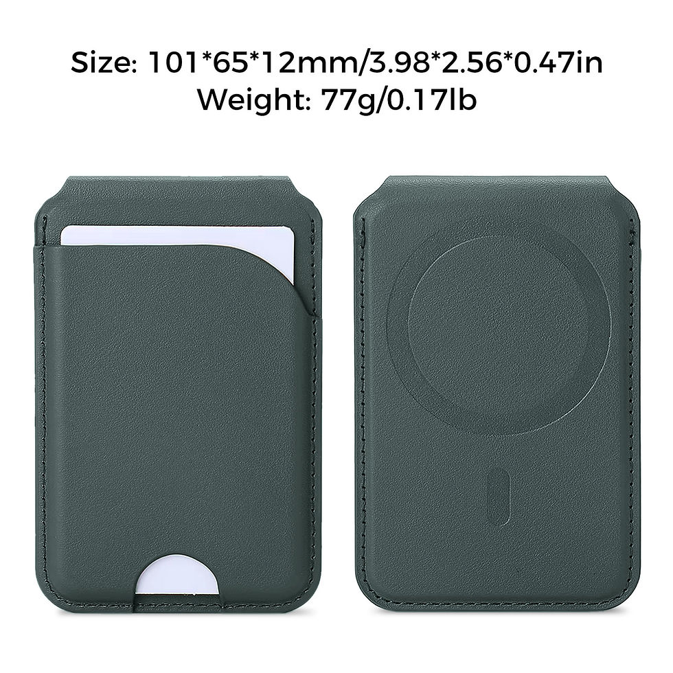 Thumbnail: Magnetic Leather Card Case with Adjustable Phone Stand