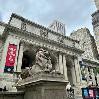 Th pair of Lion Statues at NYPL