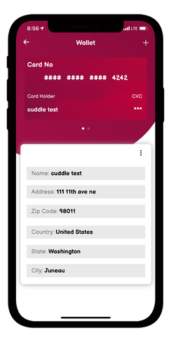 Wallet | Stroller rental mobile application developed by sbdevelops