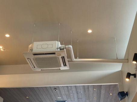 天井カセットタイプの露出設置