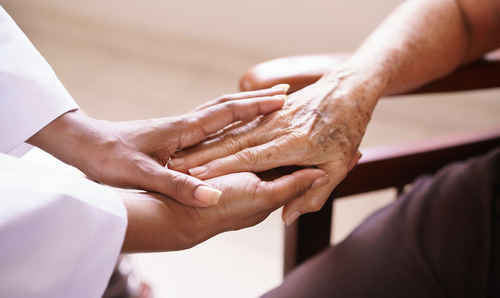 two hands holding to manage burnout