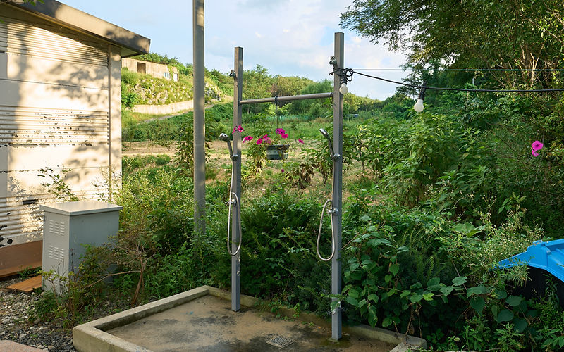 야외 간이 샤워장