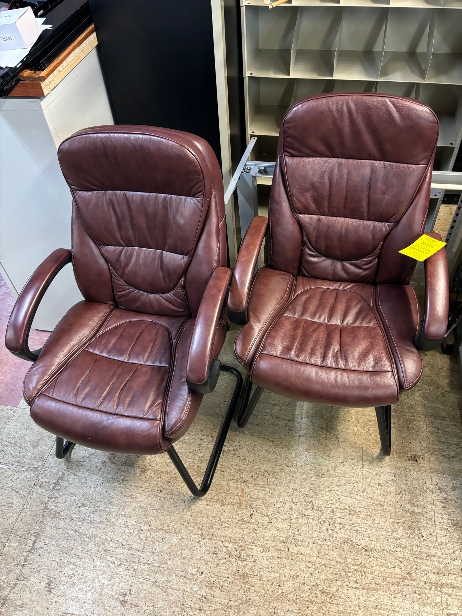 Oxblood Leather Guest Chair