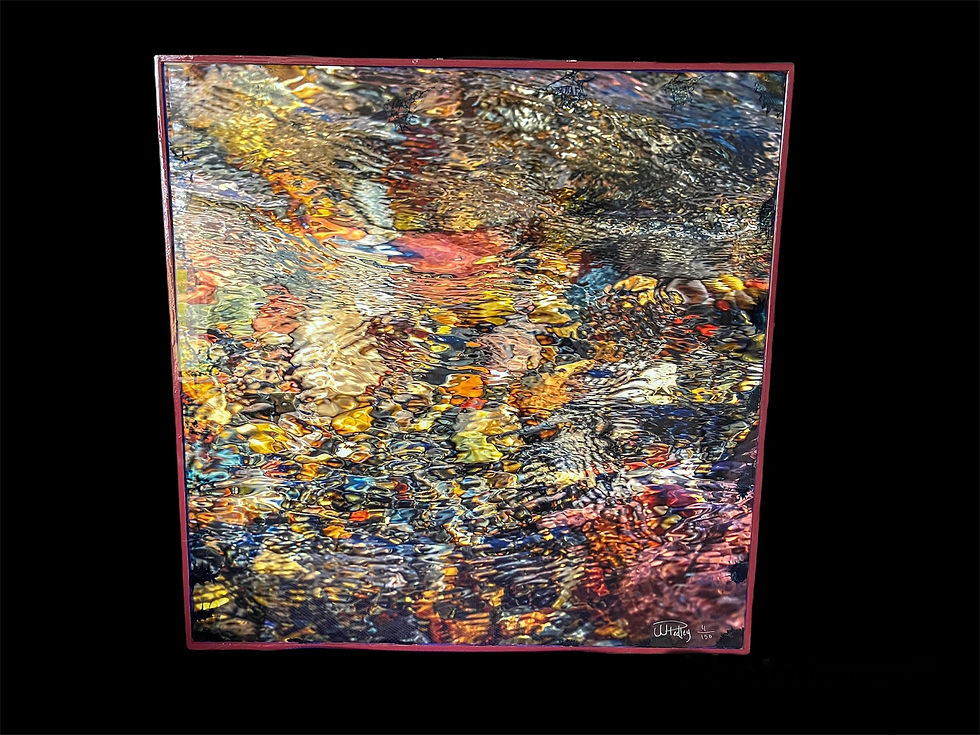 24x24" STAINED GLASS. WOODEN MOUNT. Ready to Hang.