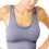 Thumbnail: Mesh Seamless Bra With Cutouts - Grey Purple