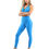 Thumbnail: Positano Activewear Set - Leggings & Sports Bra - Aqua