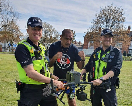 Kash the flash with handsworth police officers