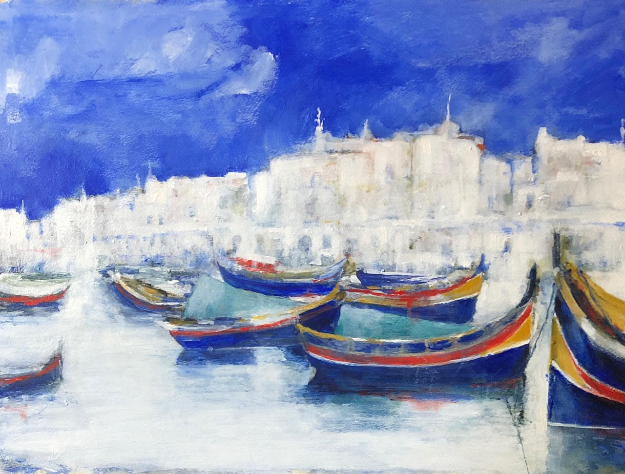 Marsaxlokk Harbour, Malta By Sue Jelley