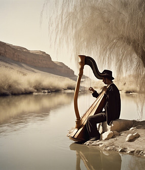 81361_a person playing a harp or ancient
