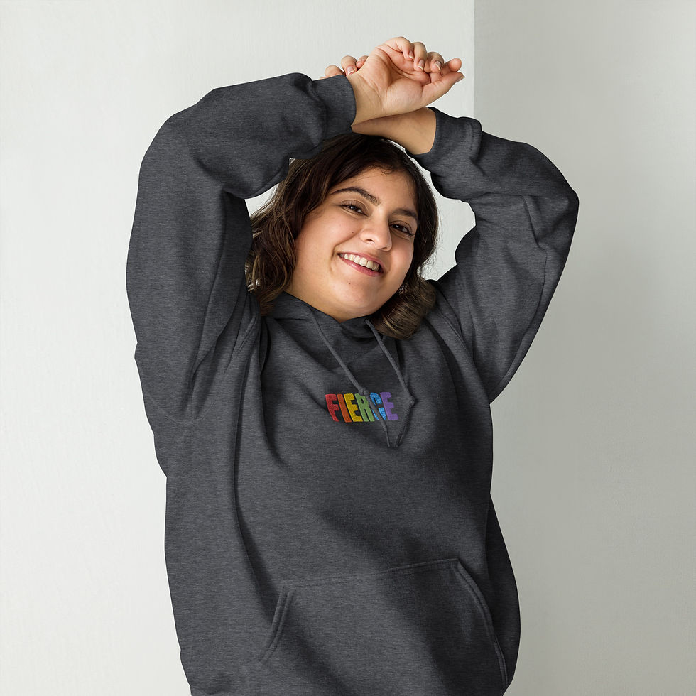 Thumbnail: FIERCE | Anysex Embroidered Hoodie - XSML - 5XL