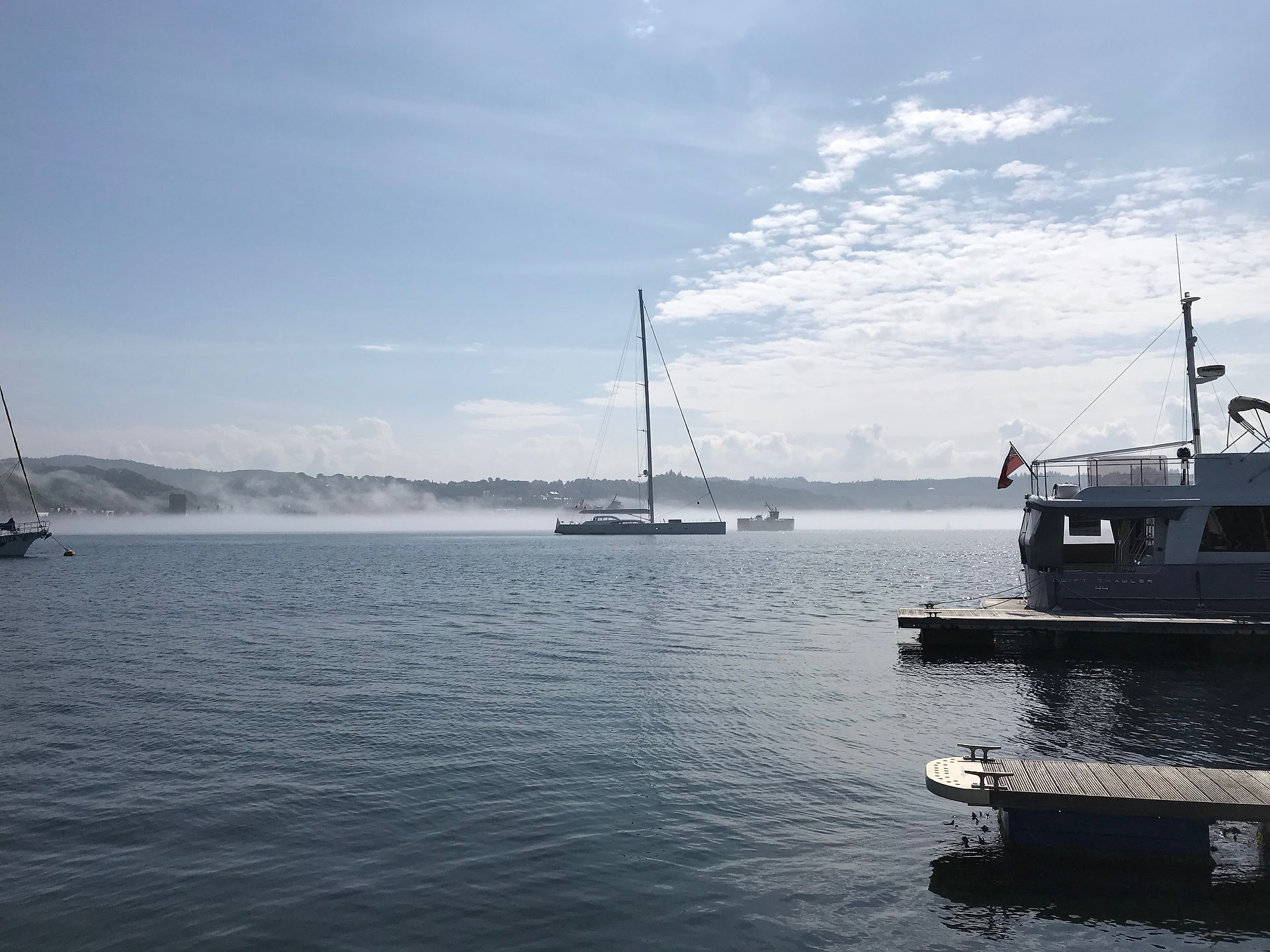 Superyacht 'Unfurled' at Kerrera
