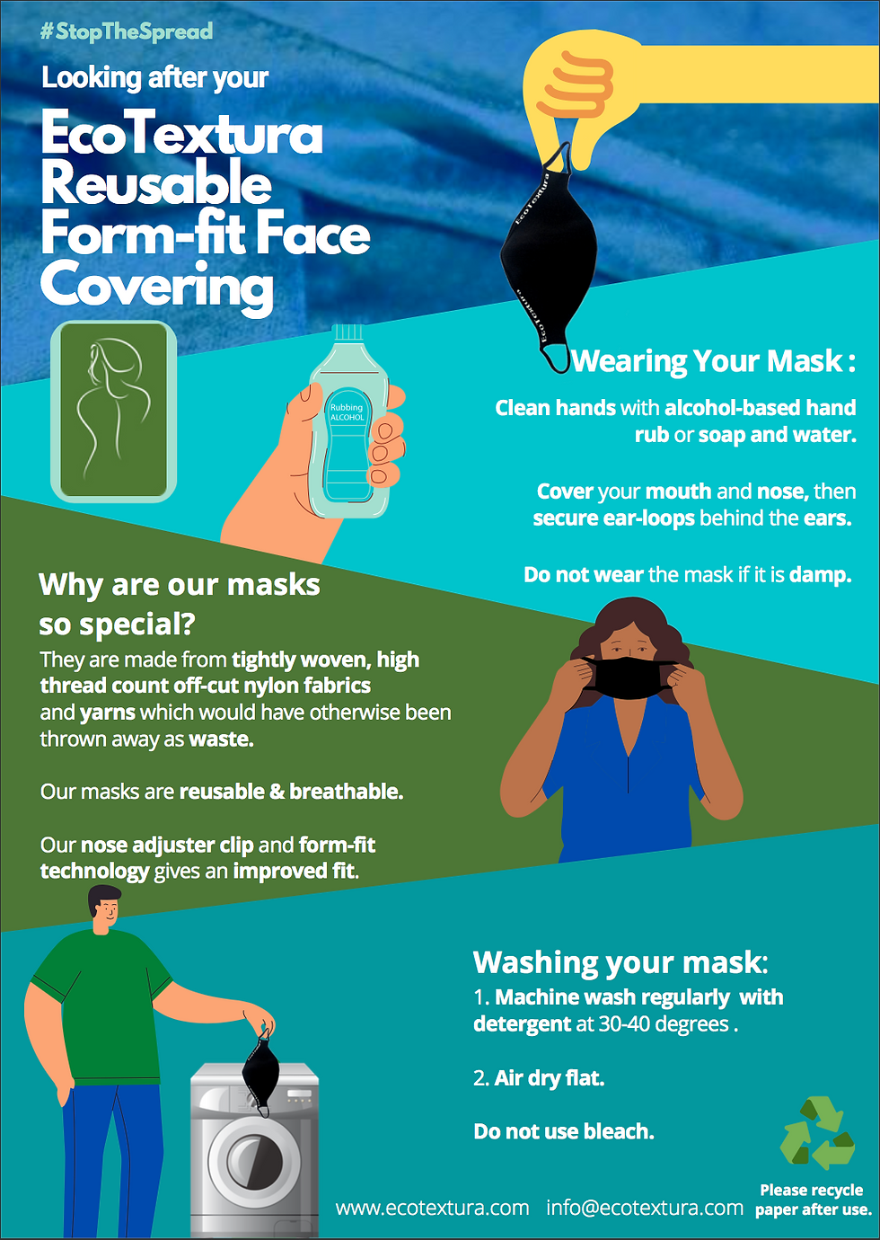 Thumbnail: EcoTextura Tricot Form-Fit Face Covering (Pack of 2) - ONYX