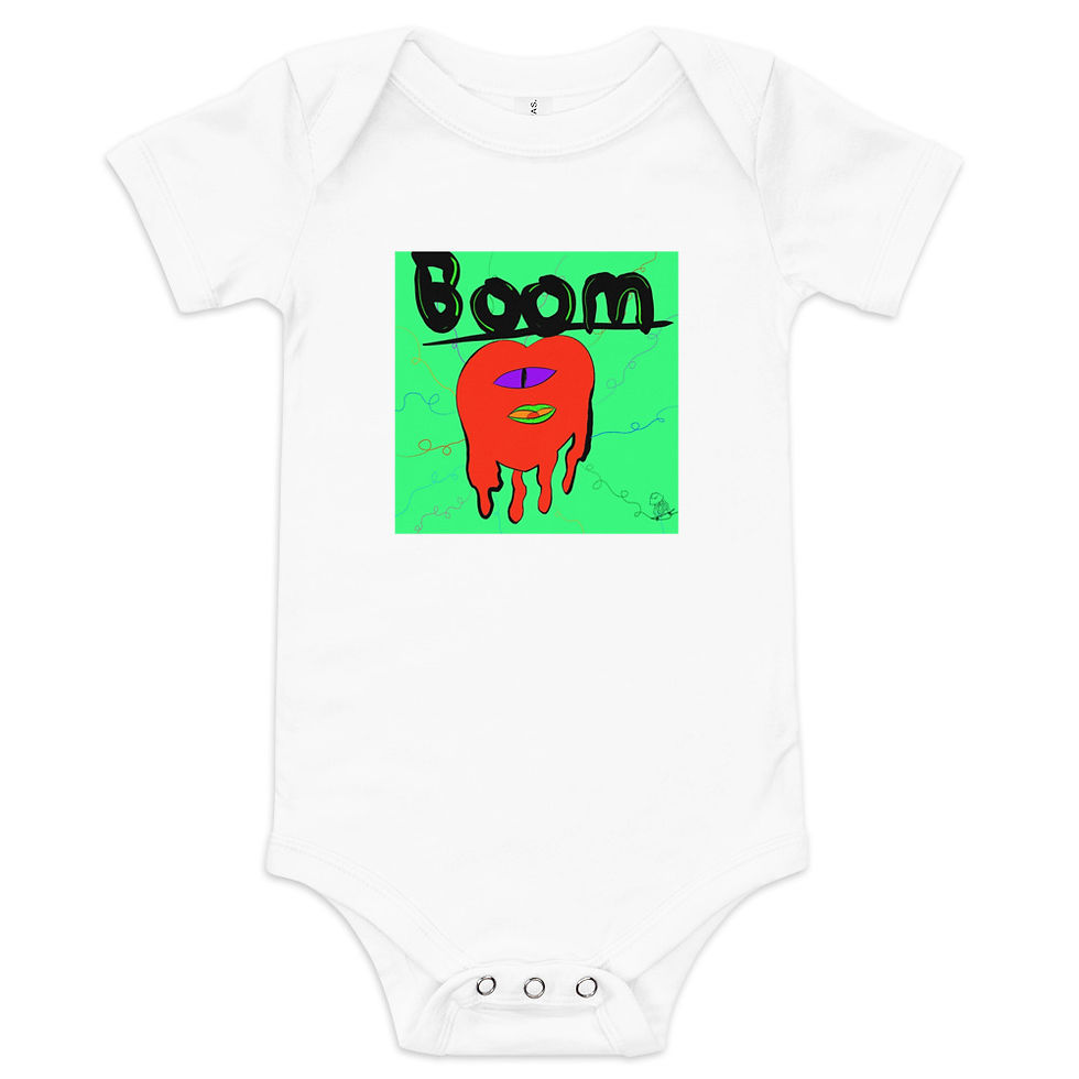 Thumbnail: Boom, Baby short sleeve one piece - click for color options