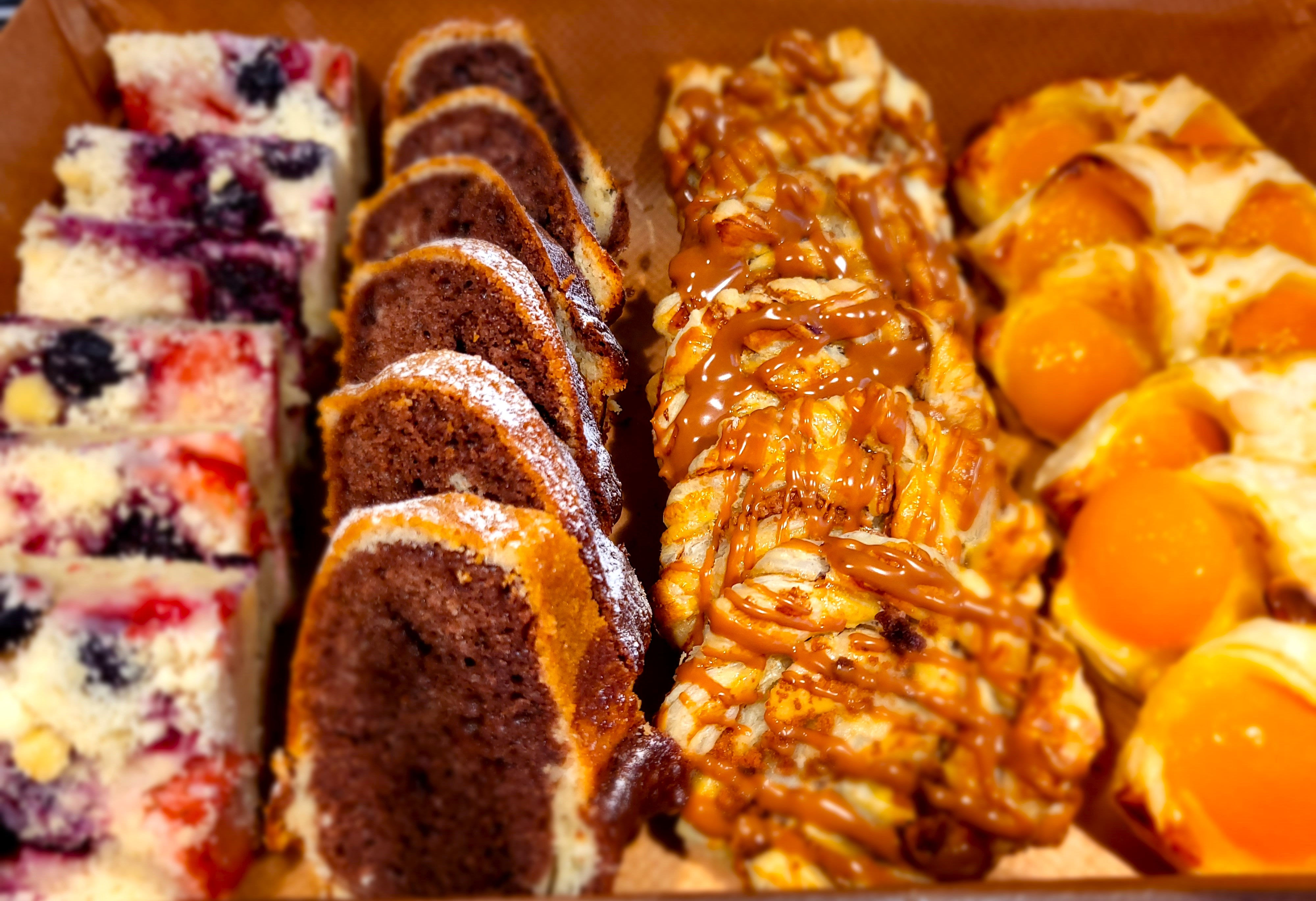 Selection of home made cakes box of 24