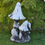 Miniaturbild: Gartenfigur Zwerg unter Pilzen