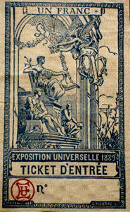 Ticket Exposição Universal 1889