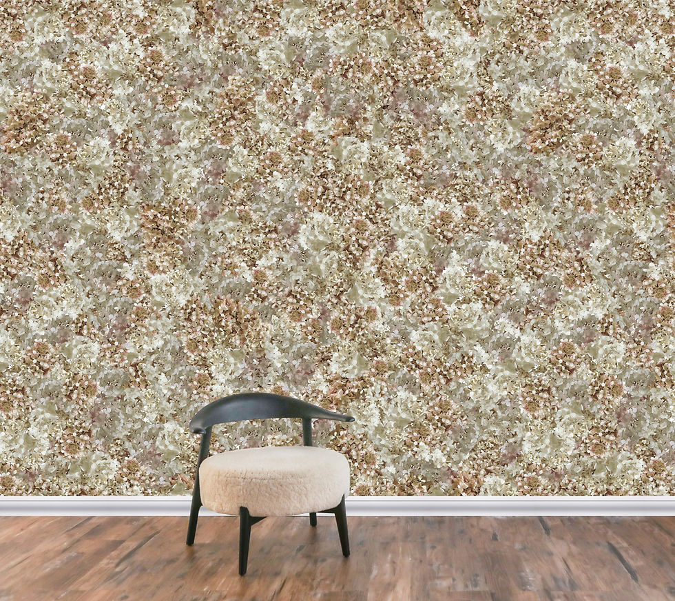 Thumbnail: Hydrangea Wallpaper in Antique - Non-Woven