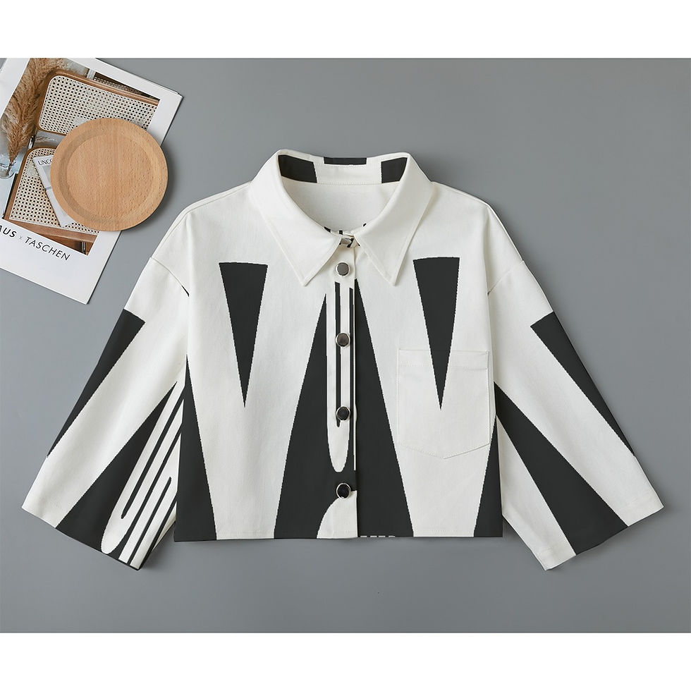 V Cropped Jacket | 245GSM Cotton