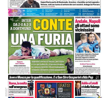 Le prime pagine del 06/11/2019.