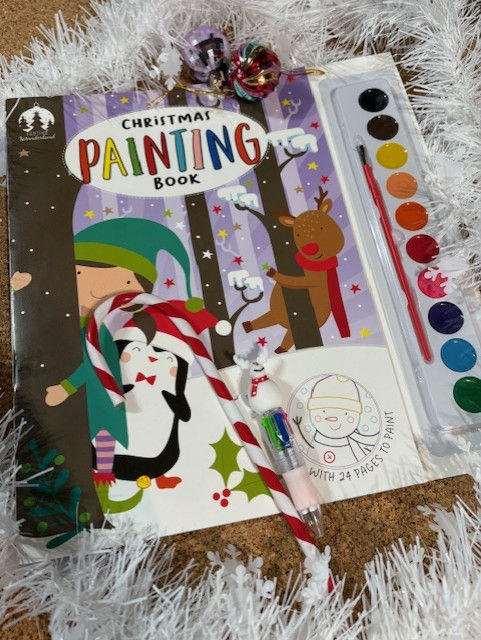 Christmas Painting Book, Pencil & Pen Set
