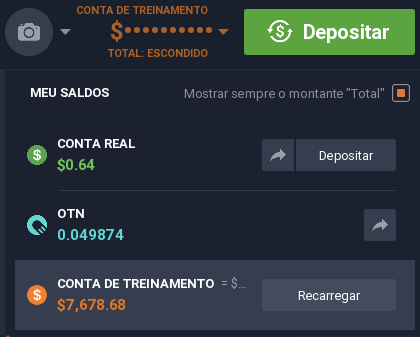 Conta de treinamento IQ Option