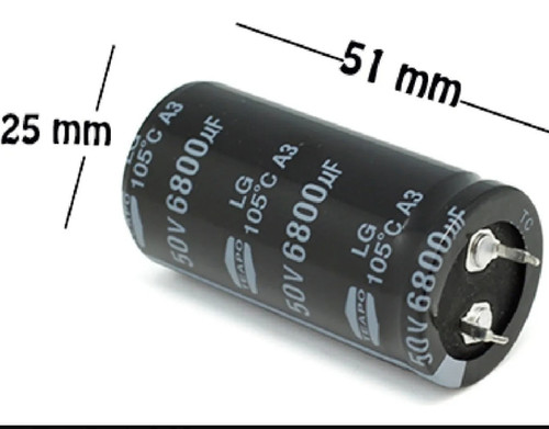 Конденсатор 25v 6800mf