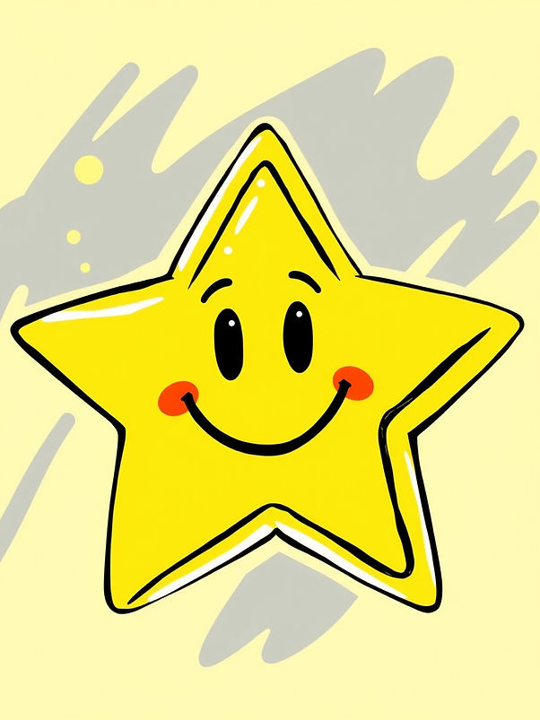 yellow star with a smiley face and space background.jpg