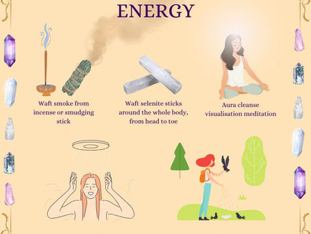 Infographic on ways to cleanse personal energy