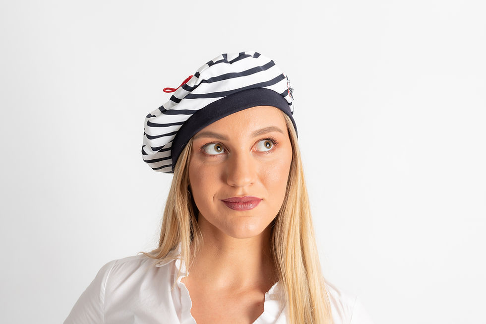 Miniature : Derby's - Béret la Marinière blanc
