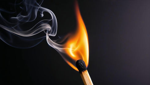 I want to create an image where there is a match that goes out with smoke_.jpg