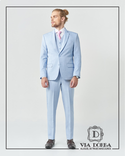 Terno Azul claro Slim Fit
