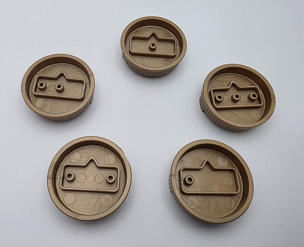Power Coins showing their pegs to communicate their phrases to the Power Morpher