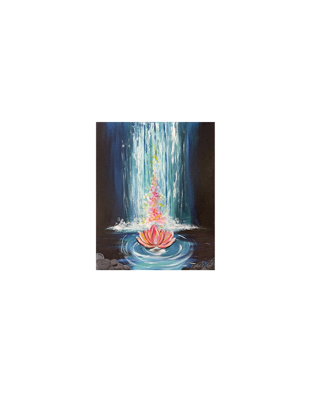 Waterfall Guided 16x20 Painting