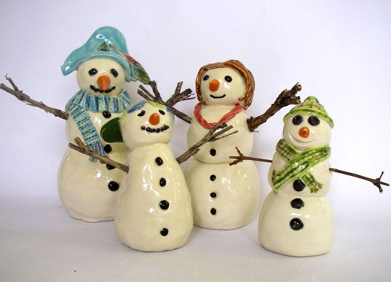 Kid's Rocking Winter Art Camp!------Tuesday Snowman Pinch Pot