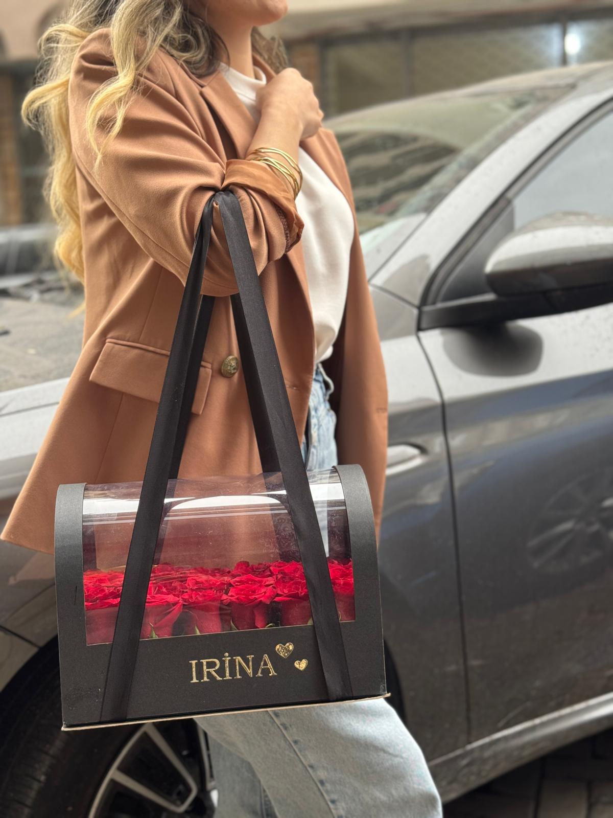 Kişiye Özel Lüks Çanta (Kırmızı Gül)