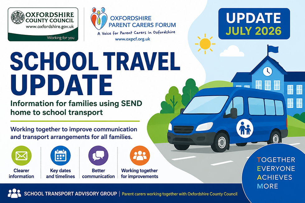 SEND School Travel Update for September 2026