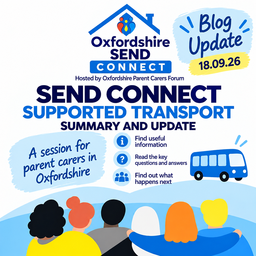 SEND Connect: SEND Home-to-School and College Travel – Parent Carer Questions, Answers and Next Steps 18.09.26