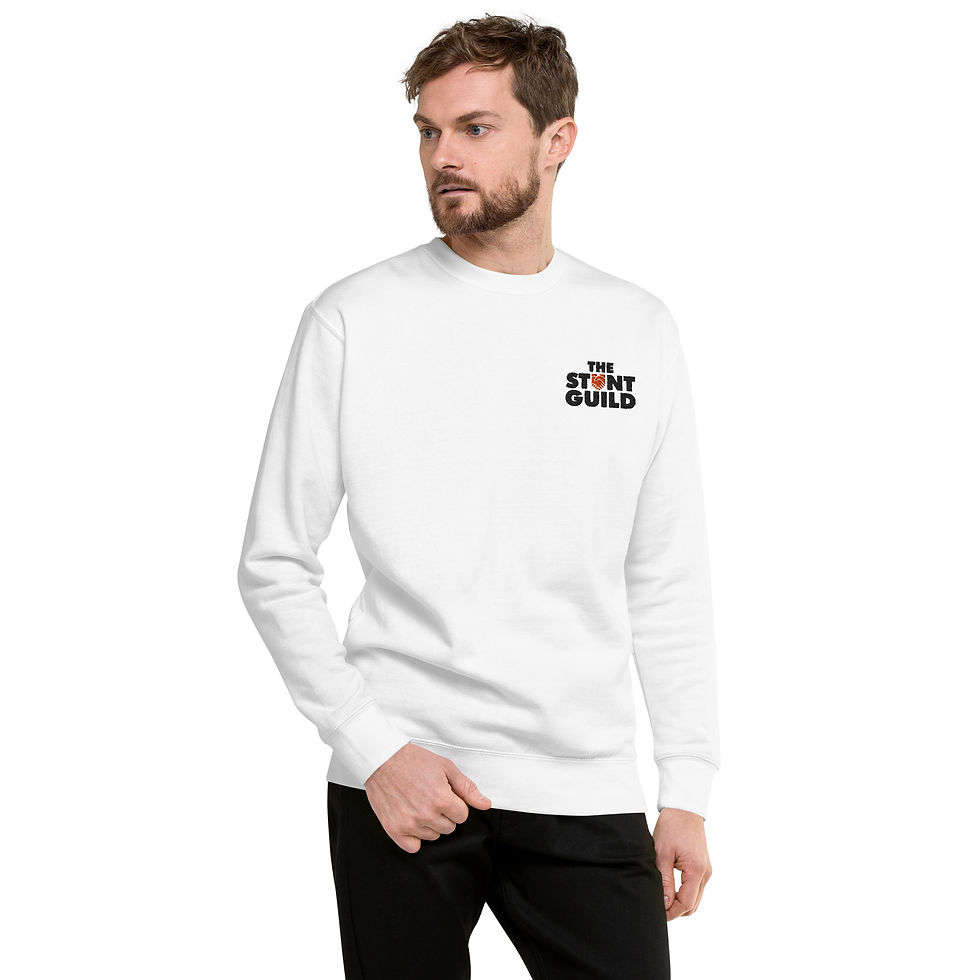 Thumbnail: Light Premium Sweatshirt (unisex) - 2-colour Logo - Front & Back